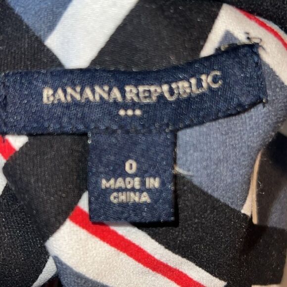 Banana Republic Geometric Colorful Mod 70’s Style Dress Size 0 - Picture 8 of 8